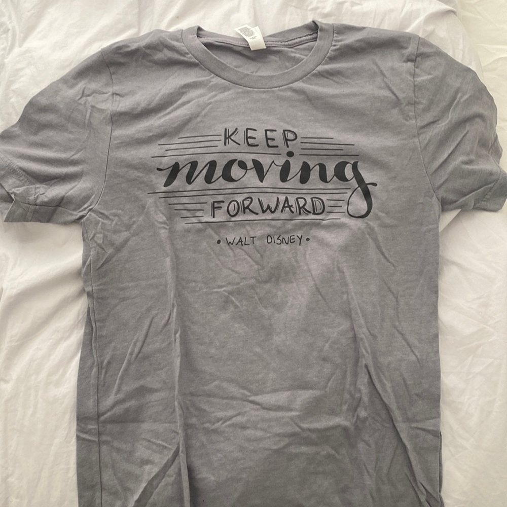 Walt Disney quote blue grey t-shirt // size small